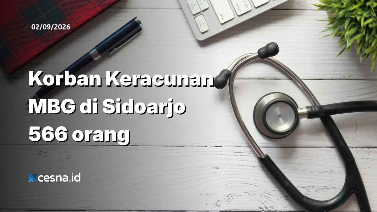 Korban Keracunan MBG di Sidoarjo Melonjak Jadi 566 Orang