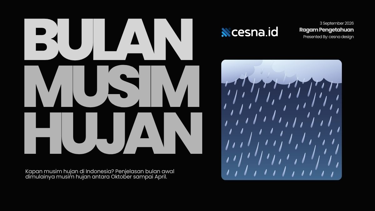 Bulan Berapa Musim Hujan di Indonesia? Ini Penjelasannya