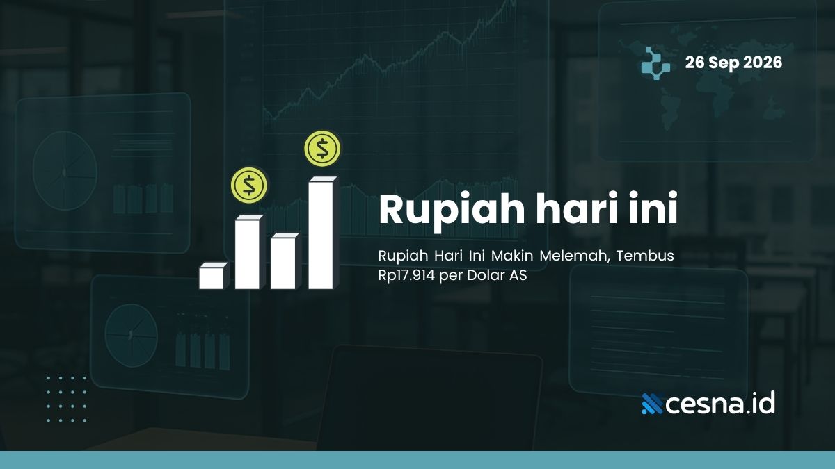Rupiah Hari Ini Makin Melemah, Tembus Rp17.914 per Dolar AS